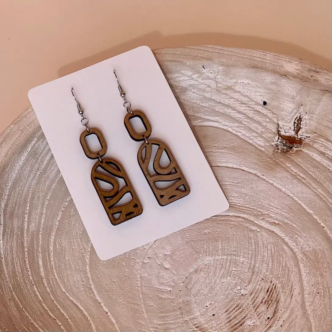 🌿 Bohème Chic : Boucles d'Oreilles Boisées pour une Élégance Décontractée