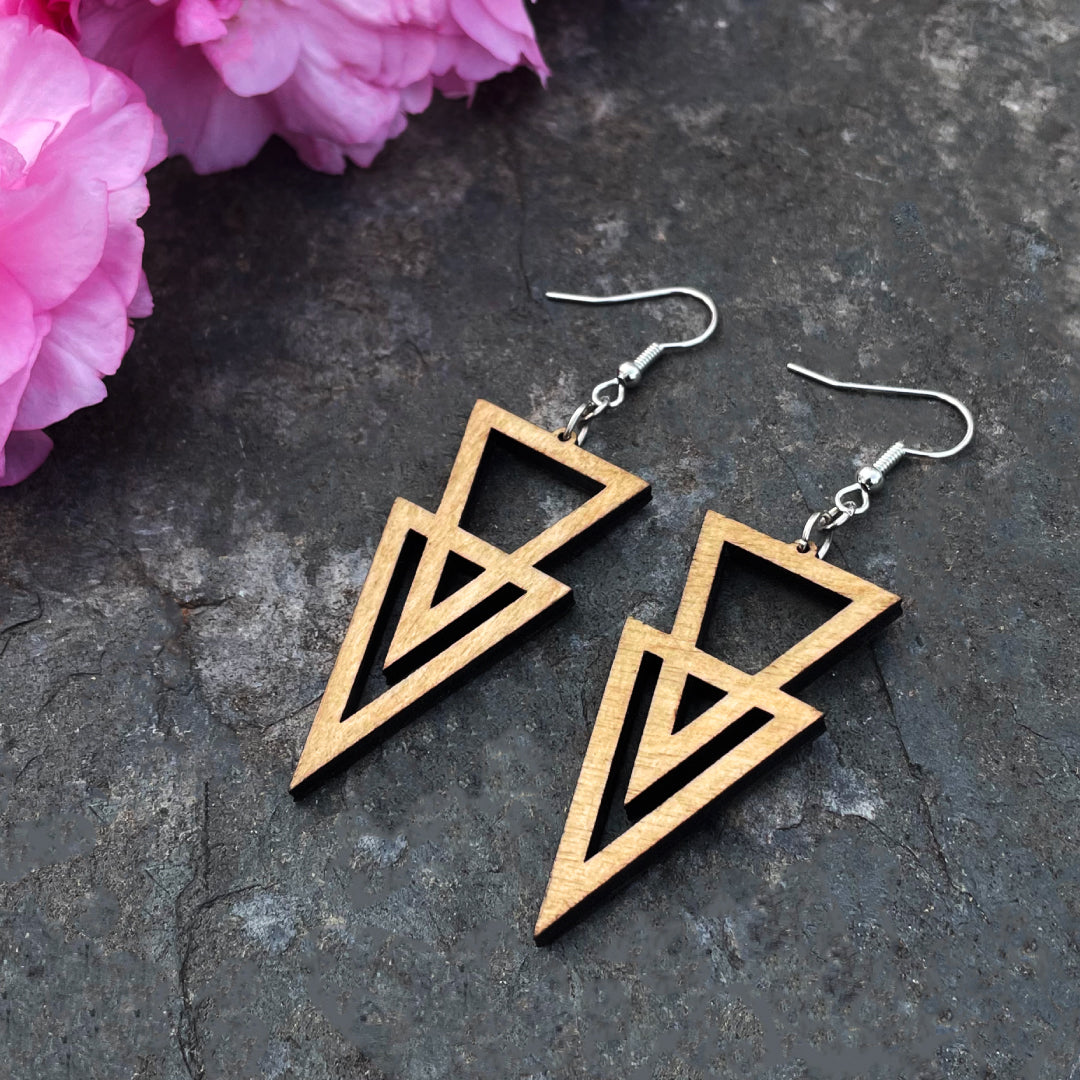 🥰 Duo ou Trio : Boucles d'Oreilles Double Losange à Motifs